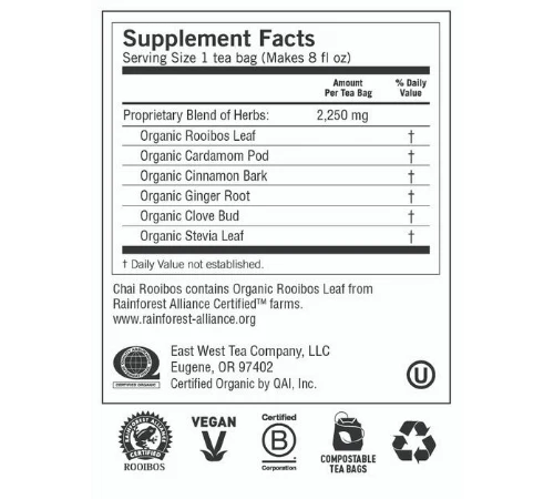 Yogi Herbal Tea 16 Bags, Chai Rooibos Warming & Spicy-Sweet - Image 2
