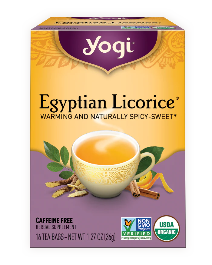 Yogi Herbal Tea 16 Bags, Egyptian Licorice, Warming & Naturally Spicy-Sweet