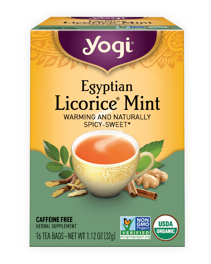 Yogi Herbal Tea 16 Bags, Egyptian Licorice Mint, Warming & Naturally Spicy-Sweet