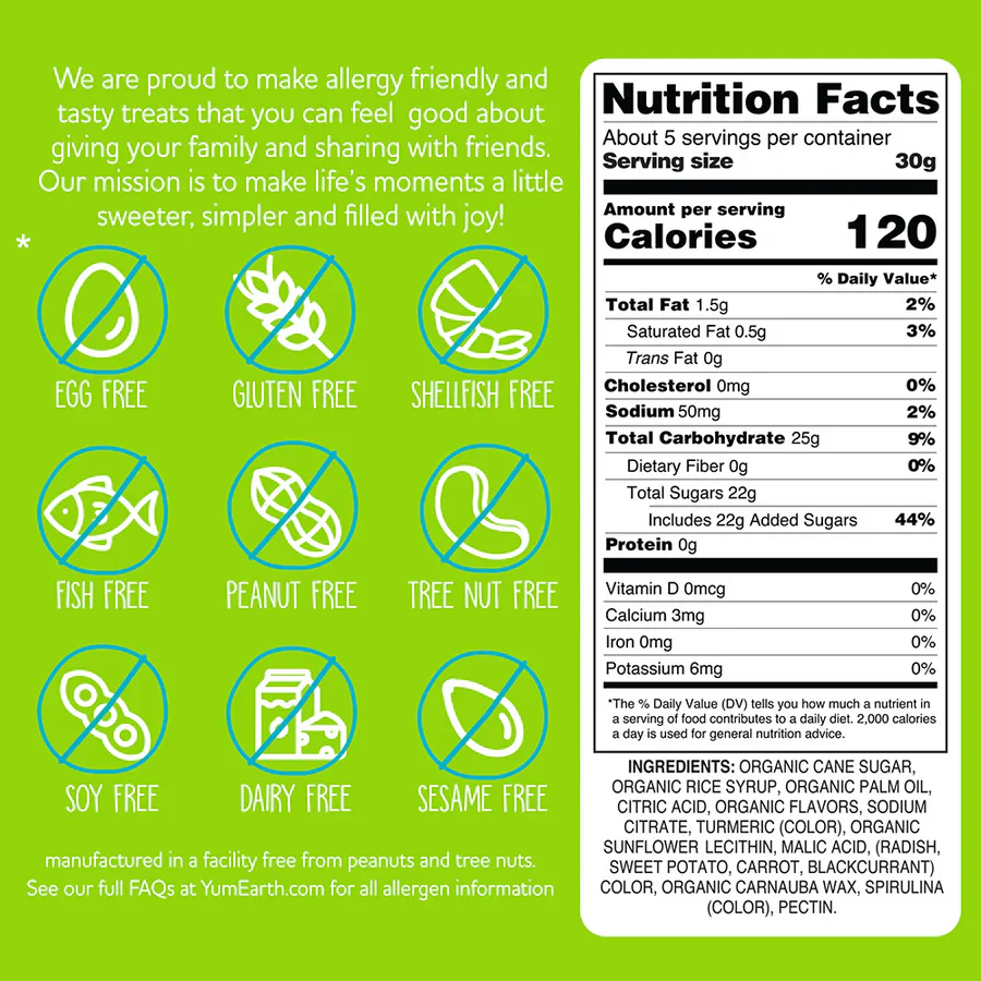 Yum Earth Organic Sour Giggles 142g, Chewy Candy Bites - Image 3