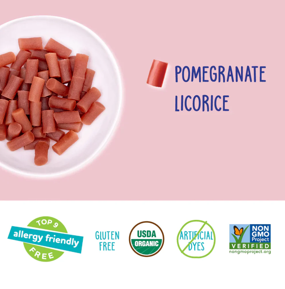 Yum Earth Pomegranate Licorice 142g, Certified Organic & Gluten Free - Image 2