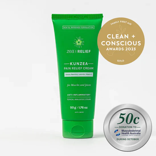Zea | Relief| Kunzea Pain Relief Cream 50g Or 100g, For Muscles & Joints - Image 3