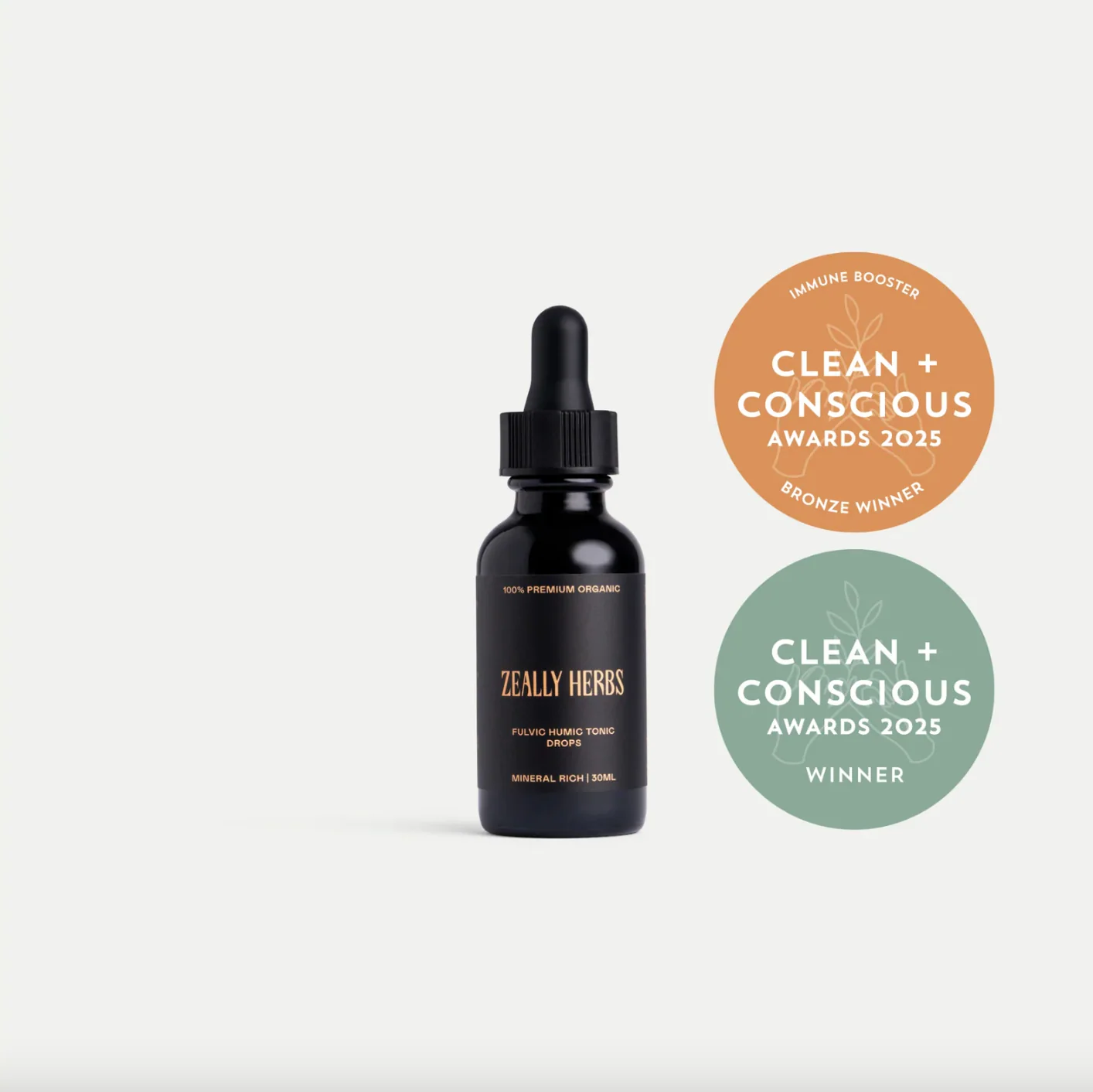 Zeally Herbs Fulvic Humic Tonic Drops 30mL, Heavy Metal & Toxin Binder - Image 3