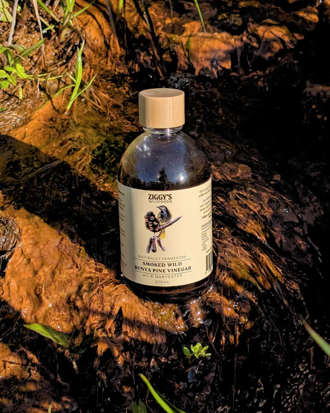 Ziggy's Wild Foods Smoked Wild Bunya Pine Vinegar 270mL, Naturally Fermented & Wild Harvested